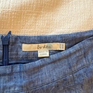 Boden Flowy Skirt in Denim Blue